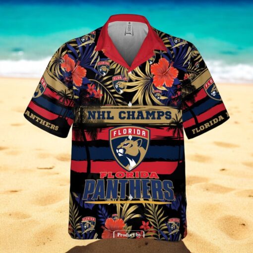 NHL Florida Panthers Champs Garden Style Hawaiian Shirt