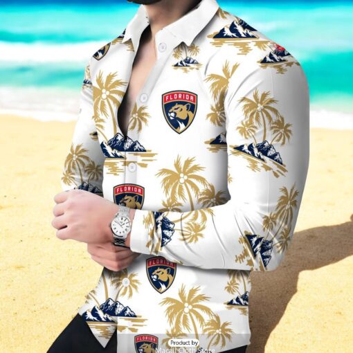 NHL Florida Panthers Special Hawaiian Design Long Sleeve Hawaiian Shirt