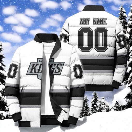 NHL Los Angeles Kings Hockey Team Personalized Away New Puffer Jacket, Los Angeles Kings Unique Gifts