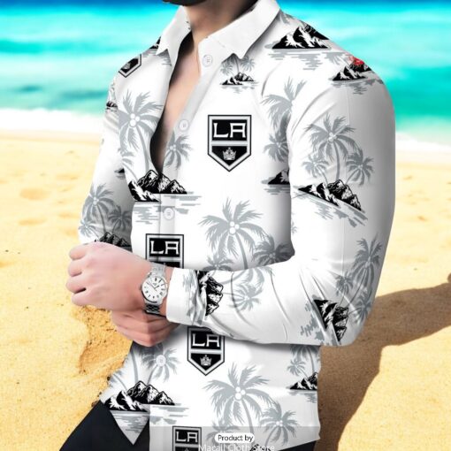 NHL Los Angeles Kings Special Hawaiian Design Long Sleeve Hawaiian Shirt