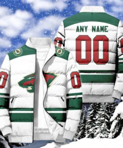 NHL Minnesota Wild Hockey Team Personalized Away New Puffer Jacket, Minnesota Wild Merch NHL Minnesota Wild Hockey Team Personalized Away New Puffer Jacket, Minnesota Wild Merch