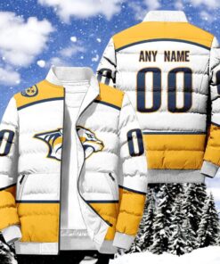 NHL Nashville Predators Hockey Team Personalized Away New Puffer Jacket, Nashville Predators Fan Shirt for Sale NHL Nashville Predators Hockey Team Personalized Away New Puffer Jacket, Nashville Predators Fan Shirt for Sale