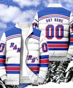 NHL New York Rangers Hockey Team Personalized Away New Puffer Jacket, New York Rangers Gifts for Fans NHL New York Rangers Hockey Team Personalized Away New Puffer Jacket, New York Rangers Gifts for Fans