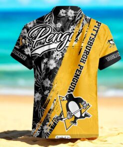 NHL Pittsburgh Penguins Hawaiian Shirt Short Pants For Fan NHL Pittsburgh Penguins Hawaiian Shirt Short Pants For Fan