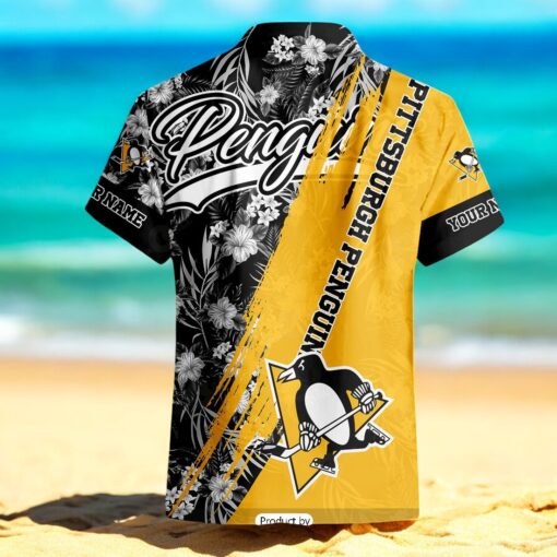 NHL Pittsburgh Penguins Hawaiian Shirt Short Pants For Fan