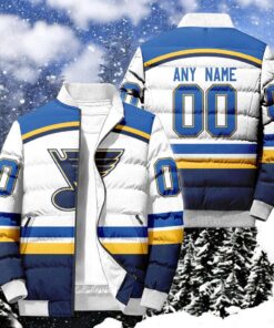 NHL St. Louis Blues Hockey Team Personalized Away New Puffer Jacket, Blues Unique Gifts