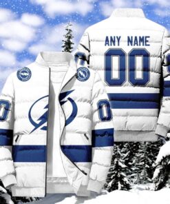 NHL Tampa Bay Lightning Hockey Team Personalized Away New Puffer Jacket, Tampa Bay Lightning Merchandise NHL Tampa Bay Lightning Hockey Team Personalized Away New Puffer Jacket, Tampa Bay Lightning Merchandise