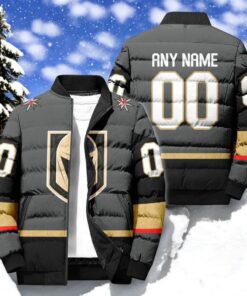NHL Vegas Golden Knights Hockey Team Personalized Away New Puffer Jacket, Vegas Golden Knights Shirt
