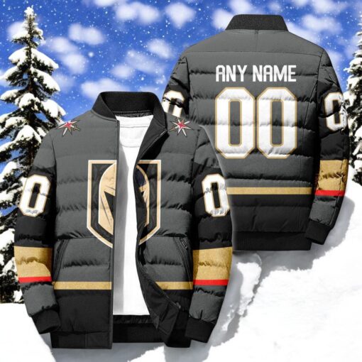 NHL Vegas Golden Knights Hockey Team Personalized Away New Puffer Jacket, Vegas Golden Knights Shirt