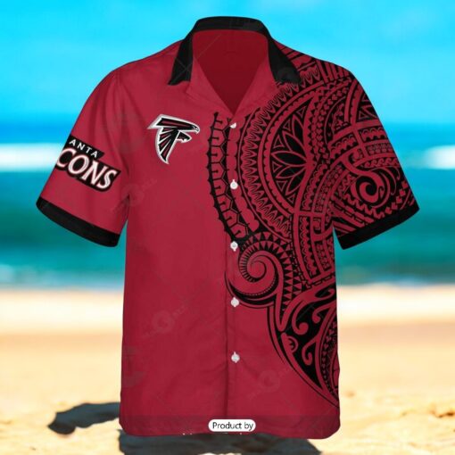 Personalize NFL Atlanta Falcons Polynesian Tattoo Design Hawaiian Shirt