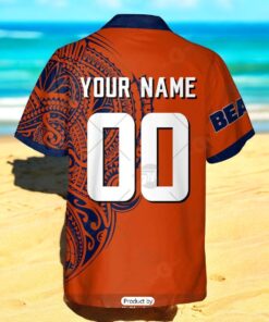 Personalize NFL Chicago Bears Polynesian Tattoo Design Hawaiian Shirt Personalize NFL Chicago Bears Polynesian Tattoo Design Hawaiian Shirt