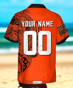 Personalize NFL Cleveland Browns Polynesian Tattoo Design Hawaiian Shirt Personalize NFL Cleveland Browns Polynesian Tattoo Design Hawaiian Shirt