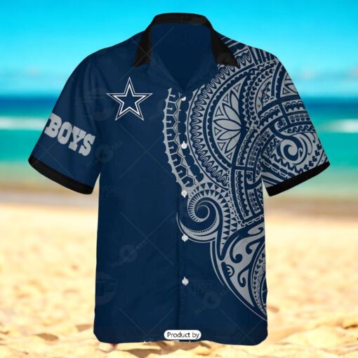 Personalize NFL Dallas Cowboys Polynesian Tattoo Design Hawaiian Shirt