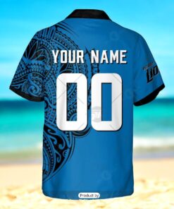 Personalize NFL Detroit Lions Polynesian Tattoo Design Hawaiian Shirt