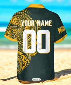 Personalize NFL Green Bay Packers Polynesian Tattoo Design Hawaiian Shirt