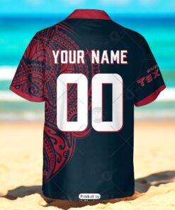 Personalize NFL Houston Texans Polynesian Tattoo Design Hawaiian Shirt