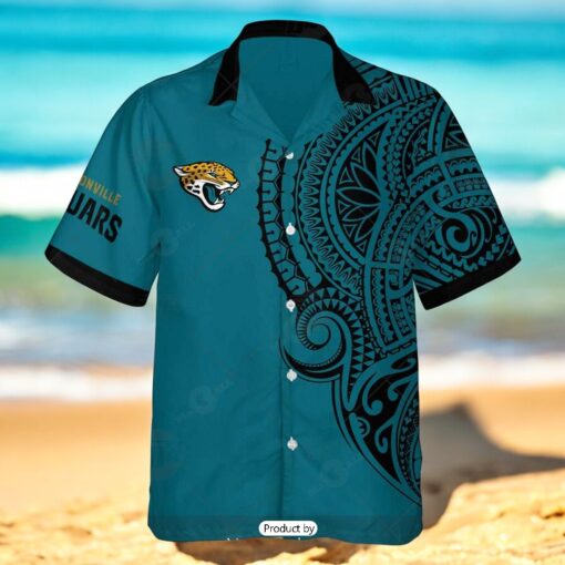 Personalize NFL Jacksonville Jaguars Polynesian Tattoo Design Hawaiian Shirt