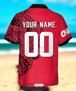 Personalize NFL Kansas City Chiefs Polynesian Tattoo Design Hawaiian Shirt