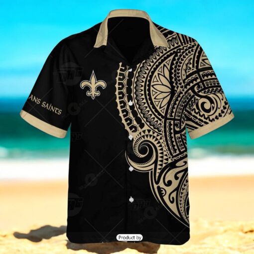 Personalize NFL New Orleans Saints Polynesian Tattoo Design Hawaiian Shirt