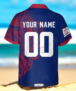 Personalize NFL New York Giants Polynesian Tattoo Design Hawaiian Shirt