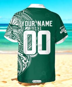 Personalize NFL New York Jets Polynesian Tattoo Design Hawaiian Shirt