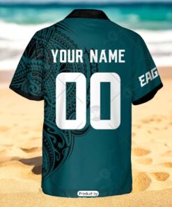 Personalize NFL Philadelphia Eagles Polynesian Tattoo Design Hawaiian Shirt Personalize NFL Philadelphia Eagles Polynesian Tattoo Design Hawaiian Shirt