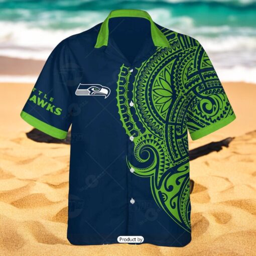 Personalize NFL Seattle Seahawks Polynesian Tattoo Design Hawaiian Shirt