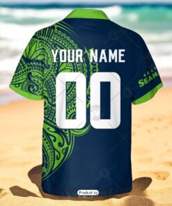 Personalize NFL Seattle Seahawks Polynesian Tattoo Design Hawaiian Shirt