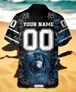 Personalized Aviron Bayonnais Rugby Rose Dragons Design Hawaiian Shirt