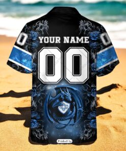 Personalized Castres Olympique Rugby Rose Dragons Design Hawaiian Shirt