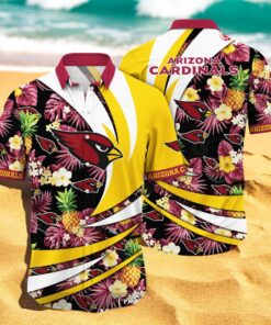 Personalized Name Arizona Cardinals NFL Flower Pineapple Summer Hawaiian Shirt