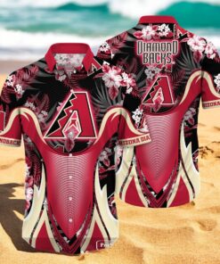 Personalized Name Arizona Diamondbacks MLB Flower Black Luxury Summer Baseball For Sports Fans Hawaiian Shirt