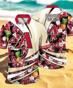 Personalized Name Arizona Diamondbacks MLB Flower Pineapple Summer Baseball For Sports Fans Hawaiian Shirt