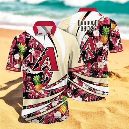 Personalized Name Arizona Diamondbacks MLB Flower Pineapple Summer Baseball For Sports Fans Hawaiian Shirt