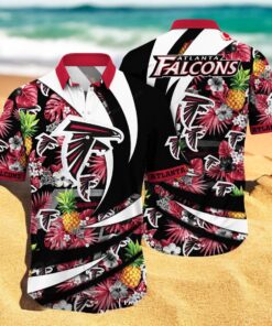 Personalized Name Atlanta Falcons NFL Flower Pineapple Summer Hawaiian Shirt
