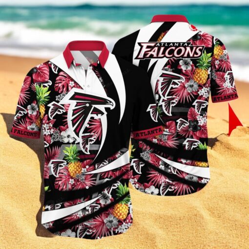 Personalized Name Atlanta Falcons NFL Flower Pineapple Summer Hawaiian Shirt