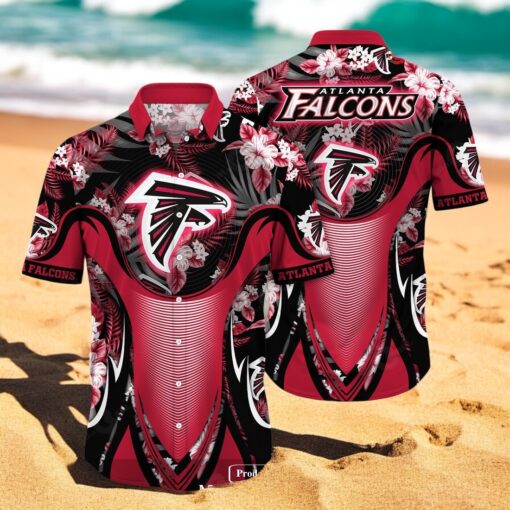 Personalized Name Atlanta Falcons NFL Luxury Flower Summer Hawaiian Shirt