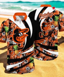 Personalized Name Baltimore Orioles MLB Flower Pineapple Summer Baseball For Sports Fans Hawaiian Shirt Personalized Name Baltimore Orioles MLB Flower Pineapple Summer Baseball For Sports Fans Hawaiian Shirt