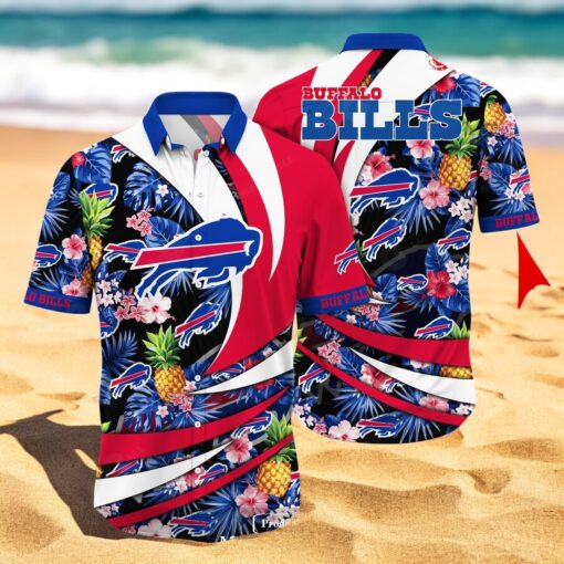 Personalized Name Buffalo Bills NFL Flower Pineapple Summer Hawaiian Shirt