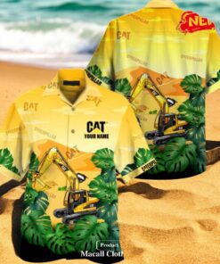 Personalized Name Caterpillar Inc Yellow Style Hawaiian Shirt