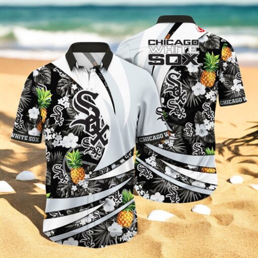 Personalized Name Chicago White Sox MLB Flower Pineapple Summer Baseball For Sports Fans Hawaiian Shirt