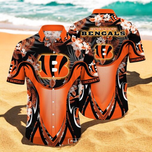 Personalized Name Cincinnati Bengals NFL Luxury Flower Summer Hawaiian Shirt