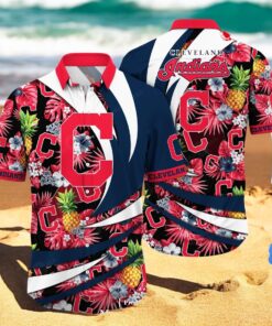 Personalized Name Cleveland Indians MLB Flower Pineapple Summer Baseball For Sports Fans Hawaiian Shirt Personalized Name Cleveland Indians MLB Flower Pineapple Summer Baseball For Sports Fans Hawaiian Shirt