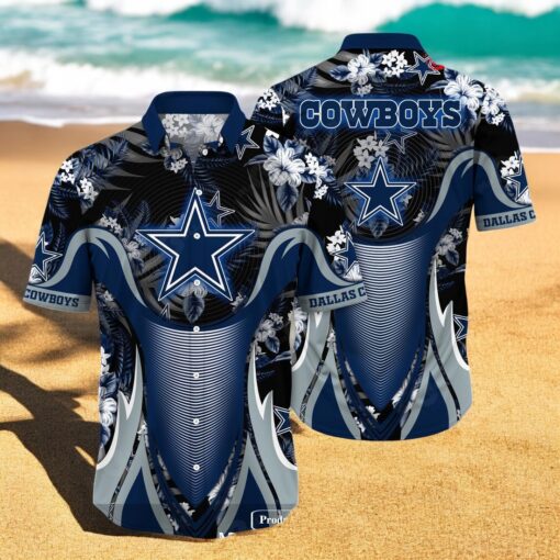 Personalized Name Dallas Cowboys NFL Luxury Flower Summer Hawaiian Shirt