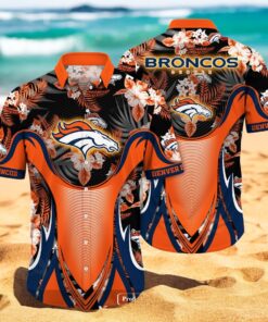 Personalized Name Denver Broncos NFL Luxury Flower Summer Hawaiian Shirt
