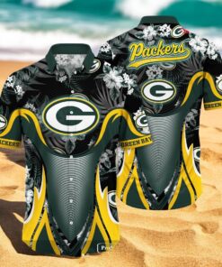 Personalized Name Green Bay Packers NFL Luxury Flower Summer Hawaiian Shirt