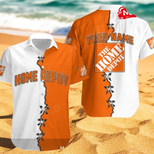 Personalized Name Home Depot Mix Color Hawaiian Shirt