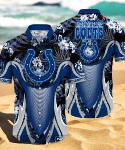 Personalized Name Indianapolis Colts NFL Luxury Flower Summer Hawaiian Shirt