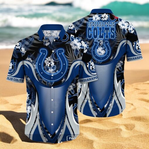 Personalized Name Indianapolis Colts NFL Luxury Flower Summer Hawaiian Shirt