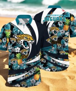 Personalized Name Jacksonville Jaguars NFL Flower Pineapple Summer Hawaiian Shirt